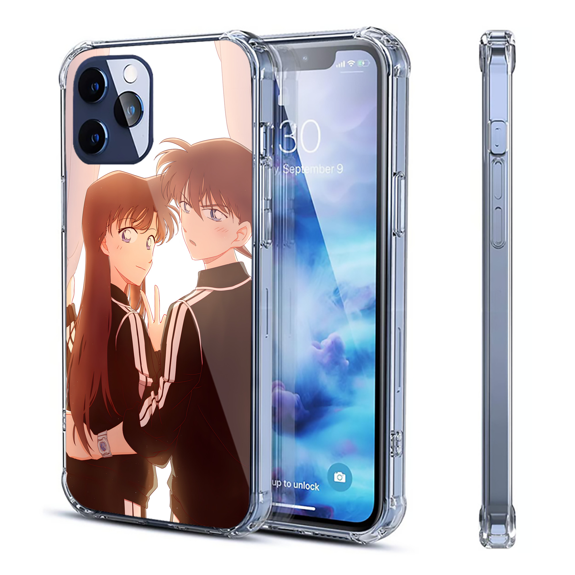 （画像用） 名探偵コナン Detective Conan 【iPhone 12シリーズ対応】透明スマホケース（クリアソフトケース）